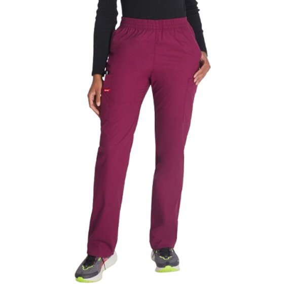 Dickies Women's Tall Pull-on Scrub Pant Size L Color Wine Style# 86106 - Picture 1 of 6